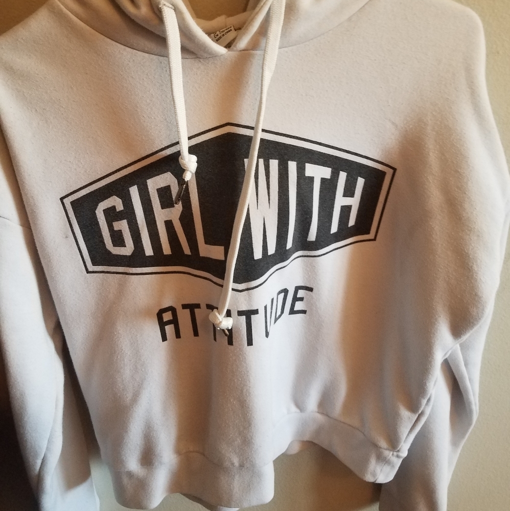 Girl with attitude crop sweater